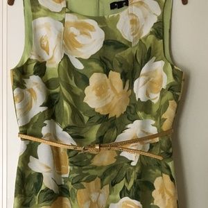 Floral Linen Dress w/belt